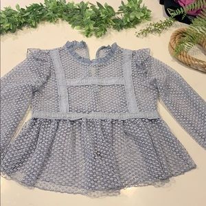 Boutique Chicwish Crochet Lace Top  Size Small